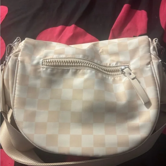 Source Unknown Beige Checkered Crossbody Bag - Picture 3 of 5